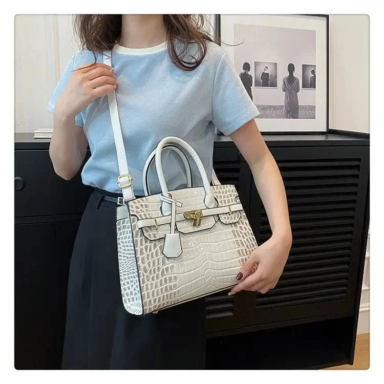 Bolso de Mujer en Piel Sintética Textura Cocodrilo Modelo Blinkin