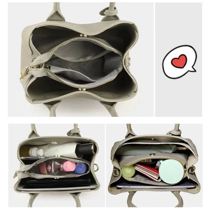 Bolso de Mujer Mediano Estructurado con 3 Divisiones y Correa Transversal Modelo Lorraine
